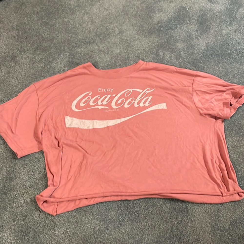 Coca-Cola branded cropped T-Shirt, Size Large